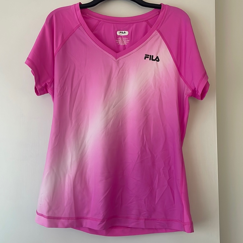 Pink athletic tee shirt